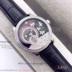Perfect Replica Glashutte Original PanoMatic Luna 40 MM Automatic Women's Watch - Stainless Steel Diamond Bezel 